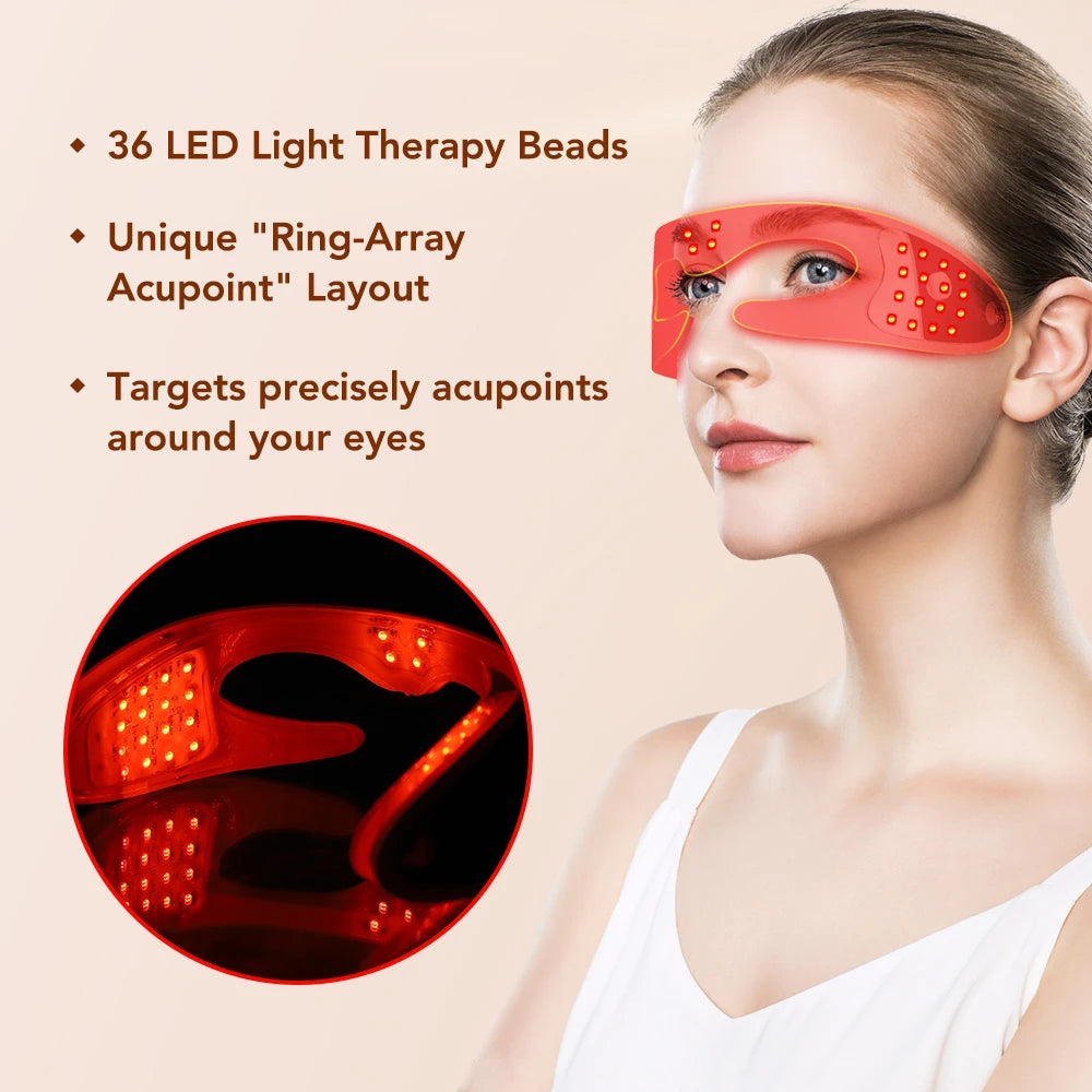 Rot Licht Heizung Augenmassagegerät Elektrische Vibration Schönheit Augengerät Lindern Ermüdung der Augen Augenringe Entfernen Augenhautpflege